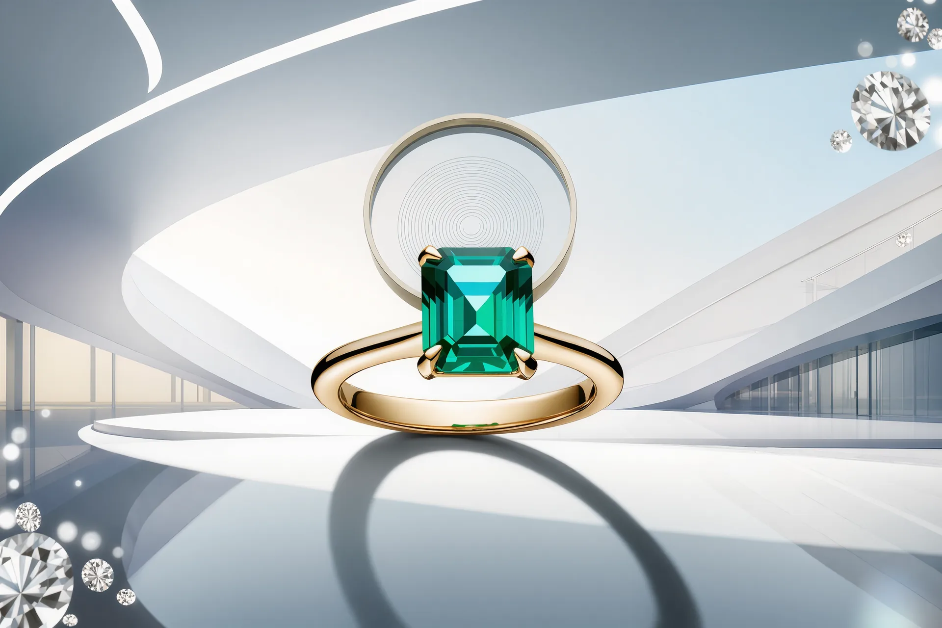 Loupe de joaillier révélant les poinçons frappés à l'intérieur d'un anneau d'or